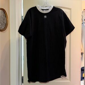 Adidas Men's Black and White Short Sleeve Tee